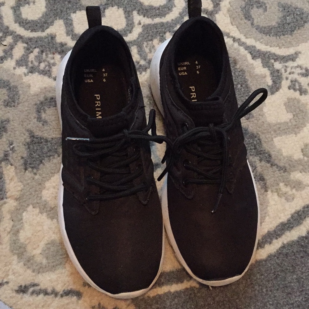 Black and white sneakers